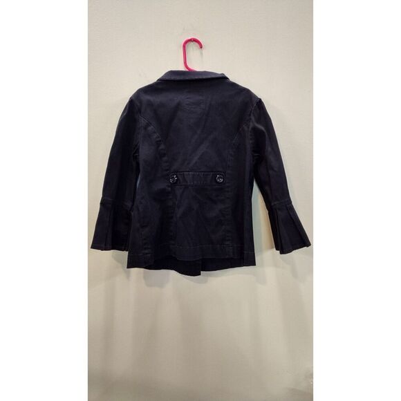 Old Navy Navy Blue double button textured Pettie Coat - Picture 2 of 4